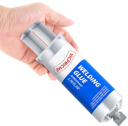 1.76oz Metal Glue, Two-Part Epoxy Resin Auto Restoration Putty Marine Caulk, Cold Weld Metal, Plastic, Aluminum, Stainless Steel, Wood, Seal Waterproof(1 pcs)