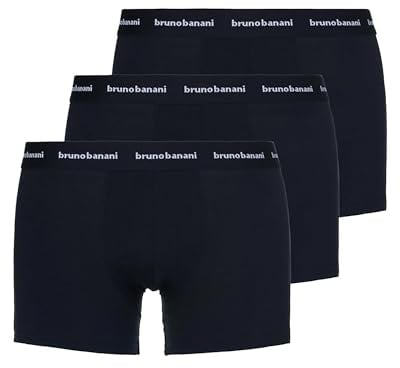 bruno banani Boxershorts Herren Lusty Baumwolle ohne Eingriff - 3er Pack | Weiche Baumwolle, Komfortbund ohne störende Nähte, Memory-Effekt für Formstabilität, atmungsaktiv im 3er Set