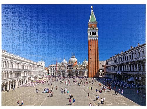 MyPuzzle Markusplatz mit Markuskirche und Campanile, Venedig, Italien - Premium 1000 Teile Puzzle - MyPuzzle Sonderkollektion von Puzzle Galaxy