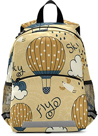 Anantty Kinderrucksack Süß Heiß Luftballons Vogel Kleiner Freund Kindergartenrucksack für 2-6 Jährige Kinder im Kindergarten und Kinderrucksack für die Kita