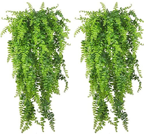 Plantes Artificielles Plantes Reptiles Artificielles Suspendues Faux Vignes Boston Escalade Terrarium Plante Avec Ventouse Pour Dragons Barbus Lézards Serpent Animaux Ermite Crabe Et(lot De 2)