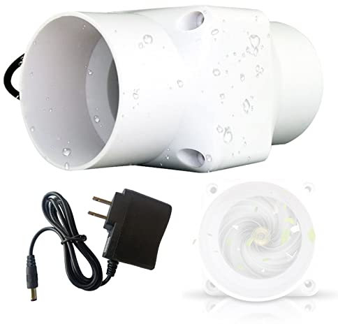 Inline Duct Ventilation Fan 2 Inch 6W Mini Duct Fan for Rv Grow Tents Ventilation Extractor Fan Exhaust Intake Fans Air Circulation Blower for Kitchen Attic Pet Room ( Color : NO Adjustable Speed )