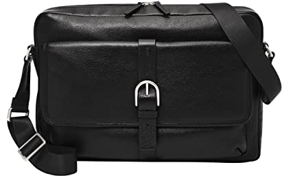 Fossil Herren Camden Messenger Bag für Herren, Schwarz