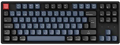 Keychron K8 Pro Wireless Teclado Mecánico Personalizado, 80% Diseño QMK Macros Programable, RGB Backlight Hot-swappable Gateron G Pro Red Switch para Mac Windows (ES Layout)