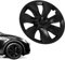 4 Pcs 19 Inch Wheel Hubcap, for Tesla Model Y Wheel Cover Hubcap Fully Wrap Rim Protector Trim High Strength for Tesla Model Y 2020 to 2023, Matte Black (Symmetrical)