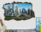 Wandaufkleber Stadt Silicon Valley China benutzerdefinierte Wandtattoos 3D-Wandaufkleber Kunst 55x80cm