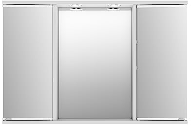 Jokey Spiegelschrank Kari 90 cm breit. Badezimmer Spiegelschrank mit LED Spots. 2-türig mit Türgriffe aus Kunststoff