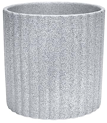 Ivyline Pflanzgefäß, Steingut, Grau, H 15,5 cm x T 15,5 cm