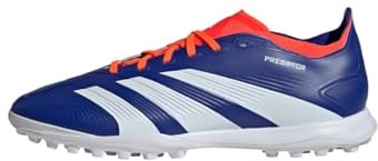 adidas Predator League Football Boots Turf, Lucid Blue/Cloud White/Solar Red, 9.5 UK
