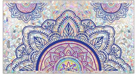 Amosfun Mandala-glasaufkleber Mandala-fensterfolie Regenbogen-fensterfolie Statische Prisma-fensterfolie Mandala-fensterkunst Sonnenfänger-aufkleber Empfindlich Fensteraufkleber Pvc