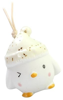 FUNOMOCYA Keramischer Hängeanhänger in Kükenform Mit Glöckchen Keramik-hängeornament Für Zuhause Und Auto Wohndeko