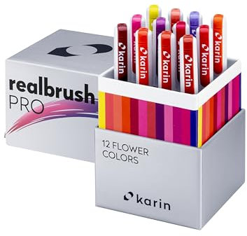 KARIN Realbrush PRO Flower Colors – ein Set mit 12 Pinsel in einem exklusiven und schützenden Etui.
