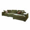 Loberon Sofa Meredith, Klassischer Landhaus-Stil, inkl. 5 Zierkissen, Abnehmbare Bezüge, Ideal als Ecksofa, Sitzmöbel, Kiefernholz, Birkenholz, Baumwolle, grün