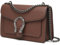 Travistar Crossbody Bag Umhängetasche Damen - Leder Handtasche Damen Klein Schultertasche Kette Cross Body Tasche Mode Abendtasche mit Verstellbarer Ketten-Schulterriemen Braun