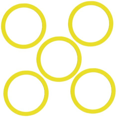 HOMOCONO 5pcs Flush Valve Seals Toilet Tank Seal Ring Replacement Kit Toilet Cistern Parts