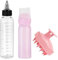 WPNCYK 3 Pcs Hair oil applicator, Oil applicator for hair, Root comb applicator bottle, Oil bottle for hair, Hairdressing tools, Suitable for salons and home DIY (pink)