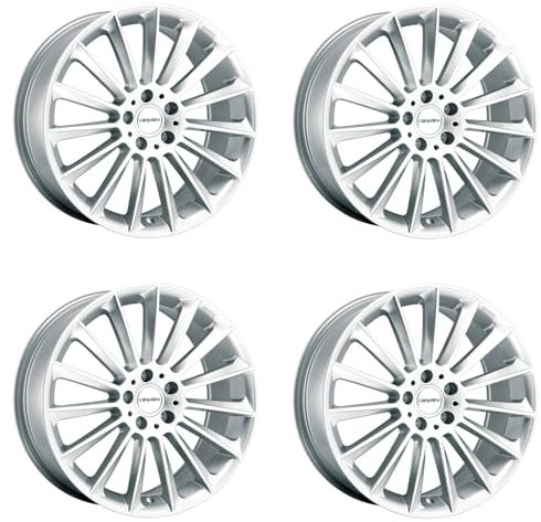 4x Carmani Felgen 17 Fritz 8.5x20 ET23 5x112 white silver kompatibel mit Mercedes C-Klasse CLS E-Klasse EQC EQS GLA GLC-Klasse S-Klasse
