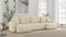 COMFORTINO INDUSTRIAL FURNITURE ecksofa mit schlaffunktion und bettkasten Denver u-Form Sofa Couch mit bettkasten, 3-Sitzer eckcouch, schlafsofa für Wohnzimmer, Sofa Couch mit schlaffunktion (Beige)