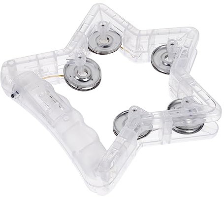 UPKOCH Pentagramm Rassel, HandglüHendes Tamburin, Musikspielzeug FüR Babys Und Kleinkinder, Transparent, 16.5cm, Party Favor Ohne Batterie