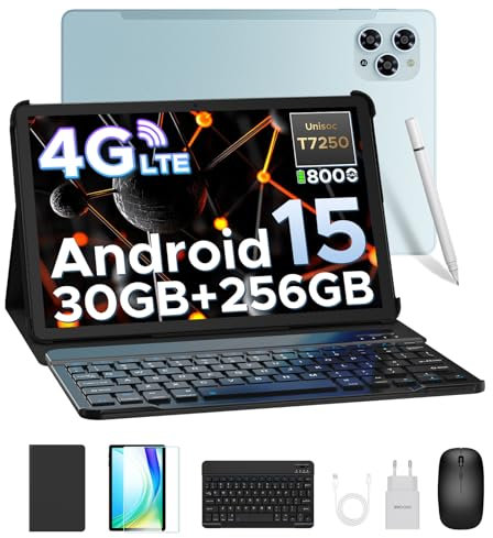 DOOGEE TAB G6 Tablet 11 Pollici, 90Hz Tablets Android 15, con Tastiera e Penna, 30GB RAM+256GB ROM/TF 2TB, Octa-Core PC con sim, 8000mAh/Gemini AI/Widevine L1/13MP/OTG/GPS/FACE ID/Doppi altoparlanti