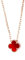 Lucoro Collier pour femme plaqué or rose 18 carats avec trèfle, argent 925, longueur réglable, bijou pour femme, Lang, Argent, Pas de gemme