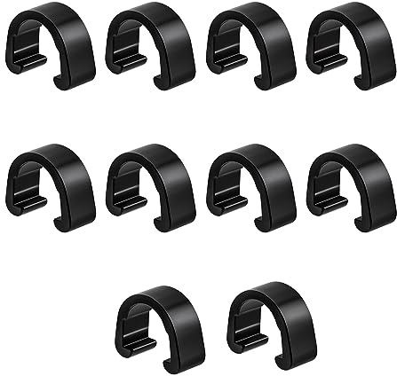 Hattba 10 Pcs Aluminum Alloy Bike Cable C-Clips Mountain Bike Bicycles Brake Cable Clips Fixed Clamps Frame Buckle