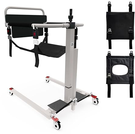 Patientenhebestuhl,Patientenlift für Zuhause,Patientenheber,Rollstuhl für Zuhause und Auto,tragbarer Patienten-Hebestuhl,Rollstuhl-Hebebühne für Zuhause,Sitz-Transferhilfe (Foldable Manual Lift)