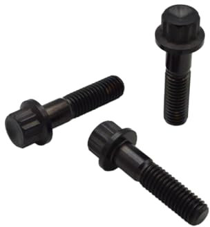 Jntitanti Grad 5 Titanium M8 20/32 mm 12 Punkte Bolzen Set Kompatibel mit 2 oder 3 -teilige geschmiedete Räder, die mit BBS RS RM LM -Stile kompatibel sind(Black)