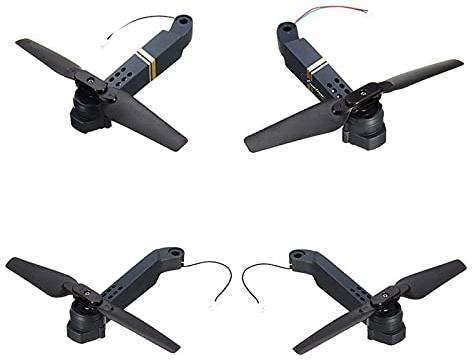 Szwaldaper 4 STÜCKE RC Quadcopter Ersatzteile Achsenarme Mit Motor Propeller Racing Drone Rahmen Teile Ersatz Zubehör, for Eachine, E58 FPV Drohnenarm mit Motorhalterung(Black Combo)