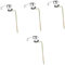 HOMSFOU 4pcs Toilet Seat Spanner Replacement Lever Arm for Toilet Cistern Handle Easy Side Installation