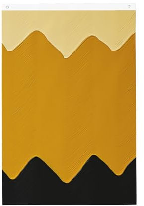 Bandiera da giardino di benvenuto giallo e nero senape, 0,6 x 0,9 m, double face, nessuna dissolvenza, bandiere per casa, cortile, cortile, cortile, prato, decorazione esterna