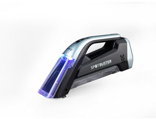 Beldray Spot Buster Cordless - Handheld Carpet Cleaner, 110ML Detergent Tank, Lifts & Cleans Pet Messes & Small Spills, 7.4V Li-ion Battery, Built-In Spray Function & Scrub Brush, 15 Minutes Run Time