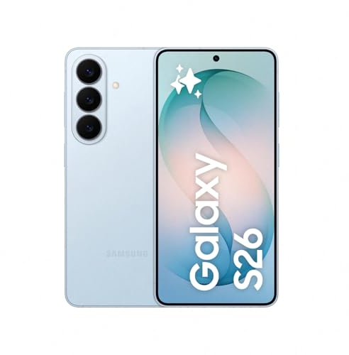 Samsung Galaxy S26 AI Phone, Customised AP Processor, 50 MP Camera, 12 GB Memory, 512 GB Storage, 4300 mAh Battery, Galaxy AI, Sky Blue, 3 Year Extended Warranty (UK Version)