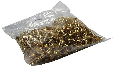 Rexel Natural Brass Finish Eyelets, For up to 15 Sheets, 4.7 mm Diameter and 3.2 mm Length, Use with Hole Punch and Eyelet Pliers, Copper Plated, Pack of 500, 20320050