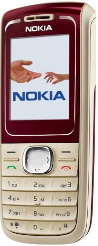 Nokia 1650 Dark red (Farbdisplay, UKW-Stereo-Radio, Organizer, Spiele) Handy