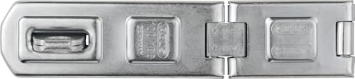 ABUS Doppelgelenk-Überfalle 100/100 - Stahl, Sicherheitslevel 4 | Für aufschlagende Türen & Ecklösungen – gehärtete Stahlösen, verdeckte Schrauben – 160 x 35 mm, Ösenbohrung 11 mm