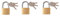 3X 2cm Brass Padlocks - Small Suitcase Luggage Travel Bag Case Backpack Gym Locker Security Key Lock - by Blackspur