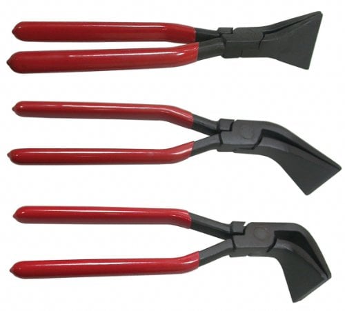 Abkantzange Biegezange Falzzange Blechzange gerade 0° abgewinkelt/gebogen 90° 45° Länge 280 mm Dachdecker/Klempner Zange Satz, 3-tlg.