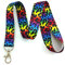 New Rainbow Leopard Animal Print Lanyard Schlüsselanhänger ID Badge Holder