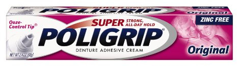 Super Poligrip Original Dental Adhesive Cream, 2.4 Ounce