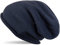 styleBREAKER warme Feinstrick Beanie Mütze in Unifarben, Strickmütze mit Rollrand, Wintermütze, Unisex 04024063, Farbe:Dunkelblau