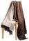 Moon Wolldecke Kuscheldecke Wohndecke 150x200 Stripes mit Fransen -braun