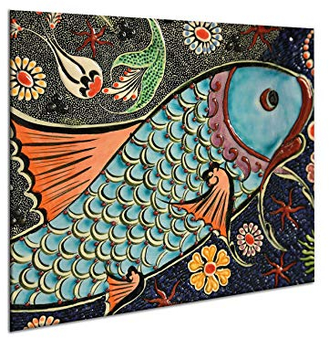 SemUp - Paraspruzzi in vetro, 60 cm x 52 cm, in vetro temperato di sicurezza, per cucina, protezione paraspruzzi