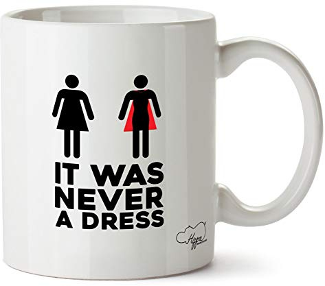 Hippowarehouse It was Never a Dress Printed Mug Cup Ceramic 10oz