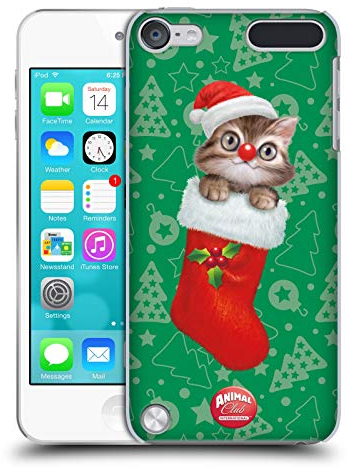 Head Case Designs Offizielle Animal Club International Katze Weihnachts Socken Harte Rueckseiten Handyhülle Hülle Huelle kompatibel mit Apple iPod Touch 5G 5th Gen