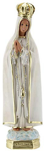 Statue aus Gips Madonna Fatima handbemalt von Arte Barsanti, 30 cm