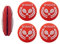 G-Lueck 4er Set Winner Tennis Vibrationsdämpfer (Rot)