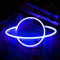 Hangrow Planet Neon Light, Acryl Neon Schild LED Schild für Wanddekoration, USB-Aufladung/Akku, Planet Nachtlampe Neon Bar Schild Leuchten Buchstaben Wandleuchten, LED Deko Neon Schilder (Blau)