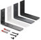 HOLZBRINK Regalträger Metall Regalhalter für Wandregal, Regalwinkel schwarz 150x100x40 mm, 6 Stück, HLR-L-150-9005