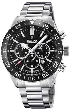 Festina Herren Analog Quarz Uhr mit Edelstahl Armband F20575/3